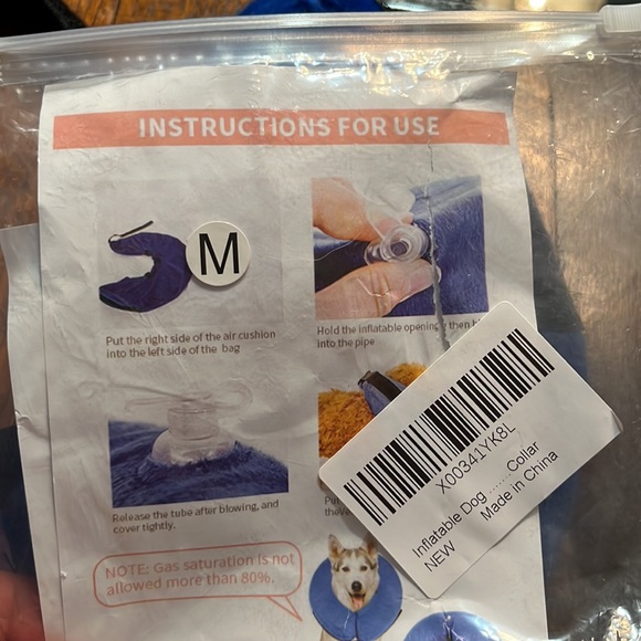 Inflatable Dog Collar for Injuries, Rashes, & Post Surgery Soft and Comfortable - Picture 5 of 8